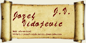 Jožef Vidojević vizit kartica